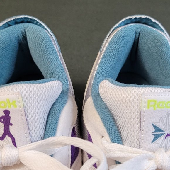 Reebok Pyro DV7292 Men's Trainers White/Blue/Purple/Yellow Sz 9.5 - Picture 10 of 11